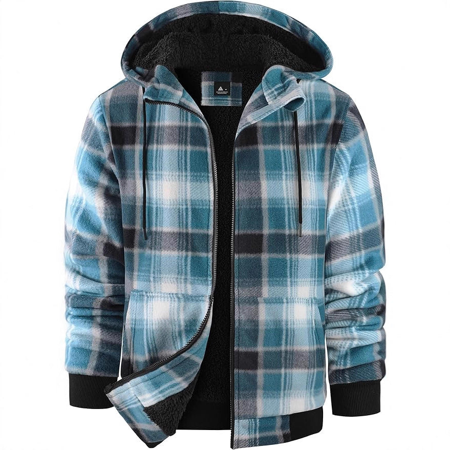 Herren Flanelljacke Gefüttert Urban Karo Muster - BerlinGlamour