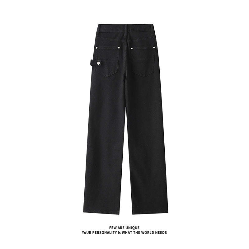Herren Jeans Weit Bequem mit hohem Bund und Taschen