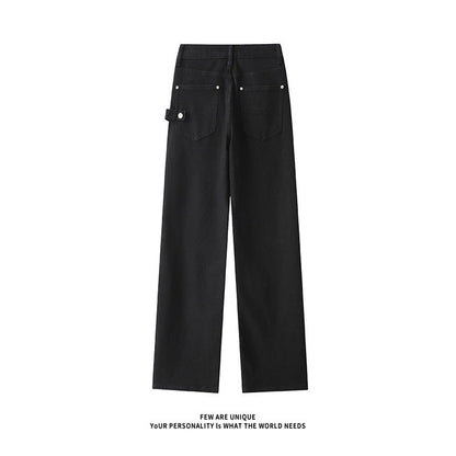 Herren Jeans Weit Bequem mit hohem Bund und Taschen