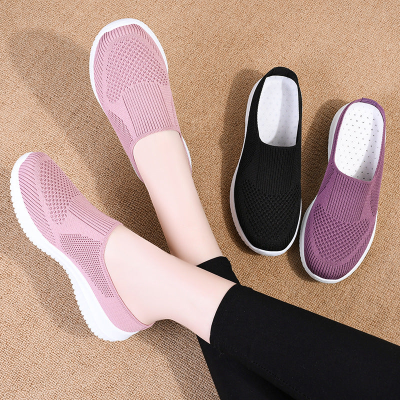 Damen Sneaker Sportlich Bequem Freizeitschuhe Elastisch