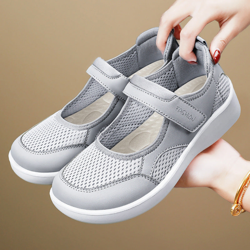 Damen Slip-On Schuhe Bequem Freizeit Schuhe Klettverschluss - BerlinGlamour