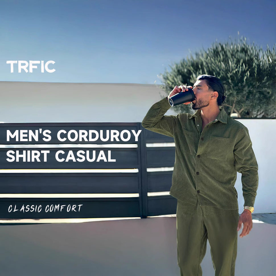 Herren Freizeitshirt Weich Komfort Taschen Sportlich