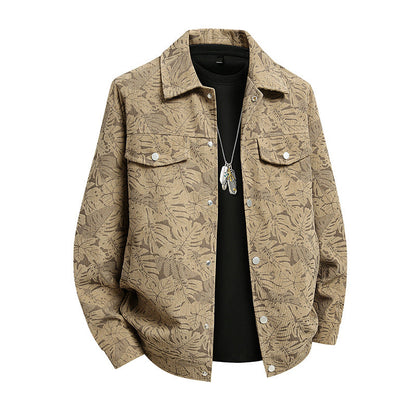 Herren Jacke Lässig Urban Style Allover Print