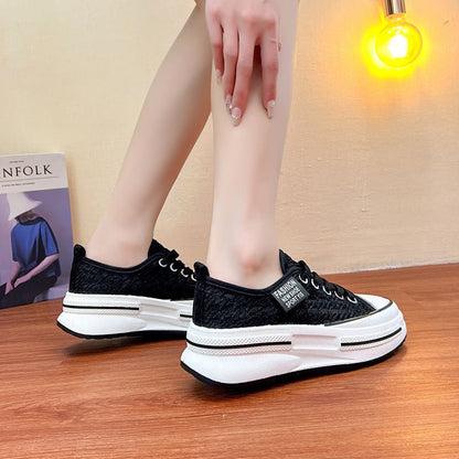 Damen Sneaker Plateau Modisch Atmungsaktiv