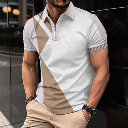 Herren Polohemd Modern Geometrisches Design Slim Fit