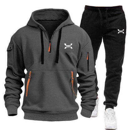 Herren Sportanzug Jogging Set mit Taschen Modern Sportlich