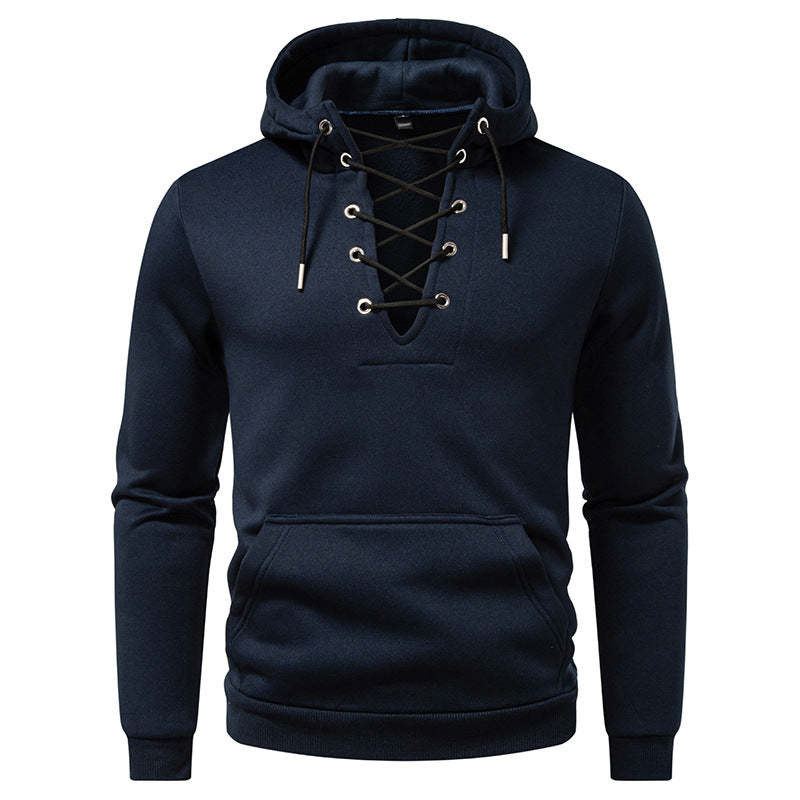 Herren Kapuzenpullover Modisch Schnüren Design Großstadtchic