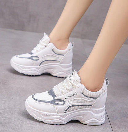 Damen Plateau Sneaker Sportlich Komfort Sohle