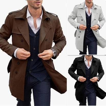 Herren Trenchcoat Modern Elegant Doppelreihig