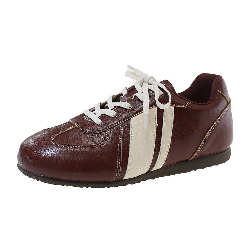 Damen Sneaker Sportlich Leder Schwarz Komfort