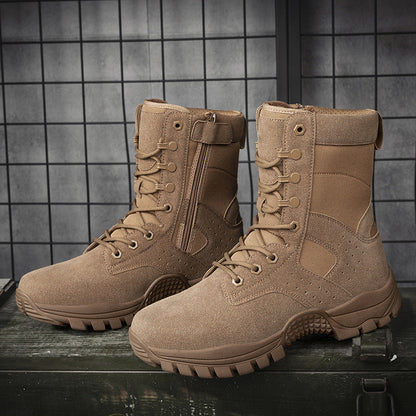 Herren Einsatzstiefel Robust Hochfest Rutschfest Schwarz