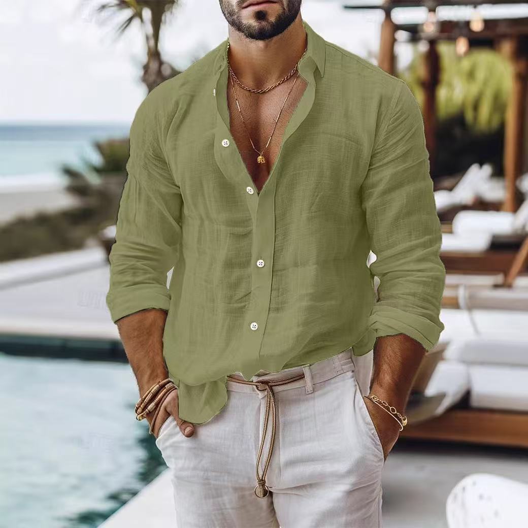 Herren Longsleeve Hemd Vielseitig Modern Berlin Stil