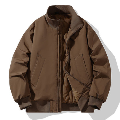Herren Steppjacke Modern Hoher Kragen Winter