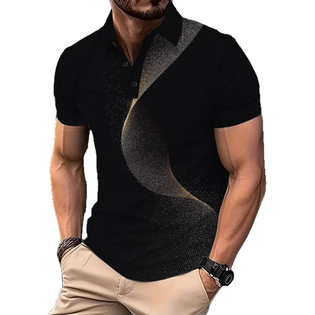 Herren Poloshirt Kurzarm Berlin Grafik Design Modern