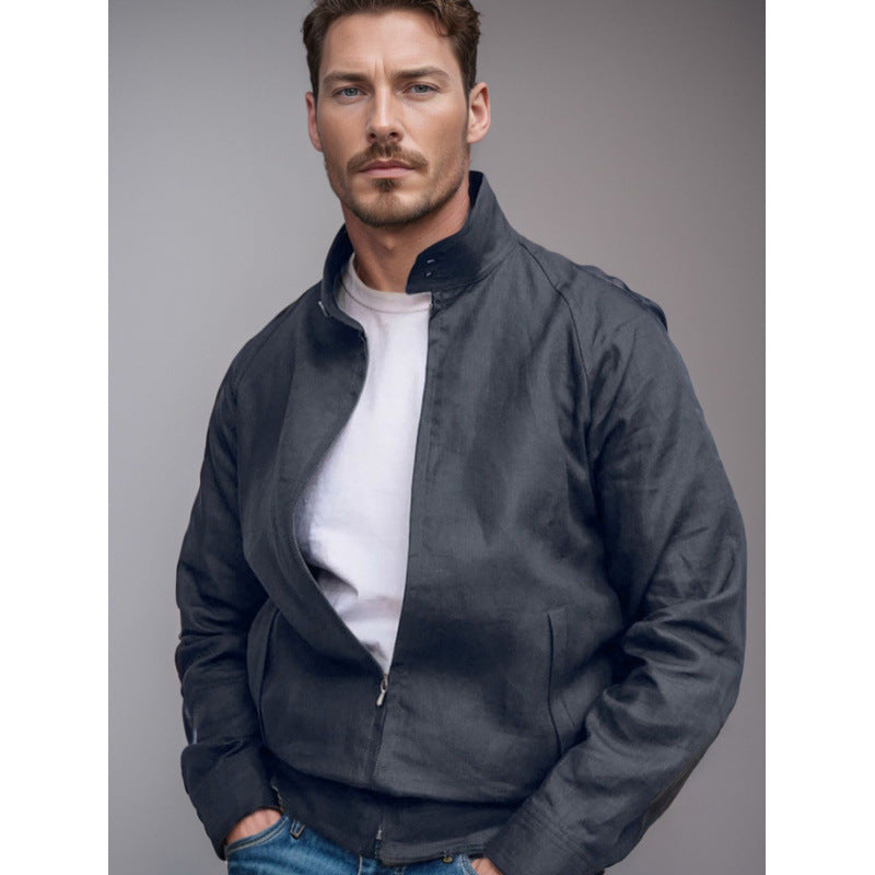 Herren Steppjacke Lässig Modern Mit Hochem Kragen