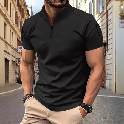 Funktions-T-Shirt Herren mit Reißverschluss Sportlich Modern