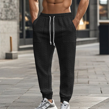 Herren Sweatpants Strukturmuster Bequem Mit Taschen