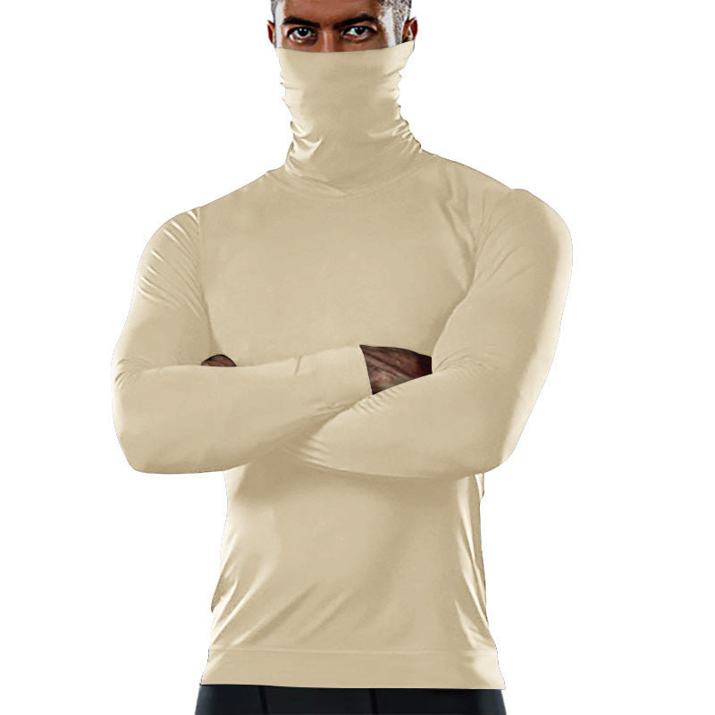 Herren Langarmshirt Sportlich atmungsaktiv Hochkragen