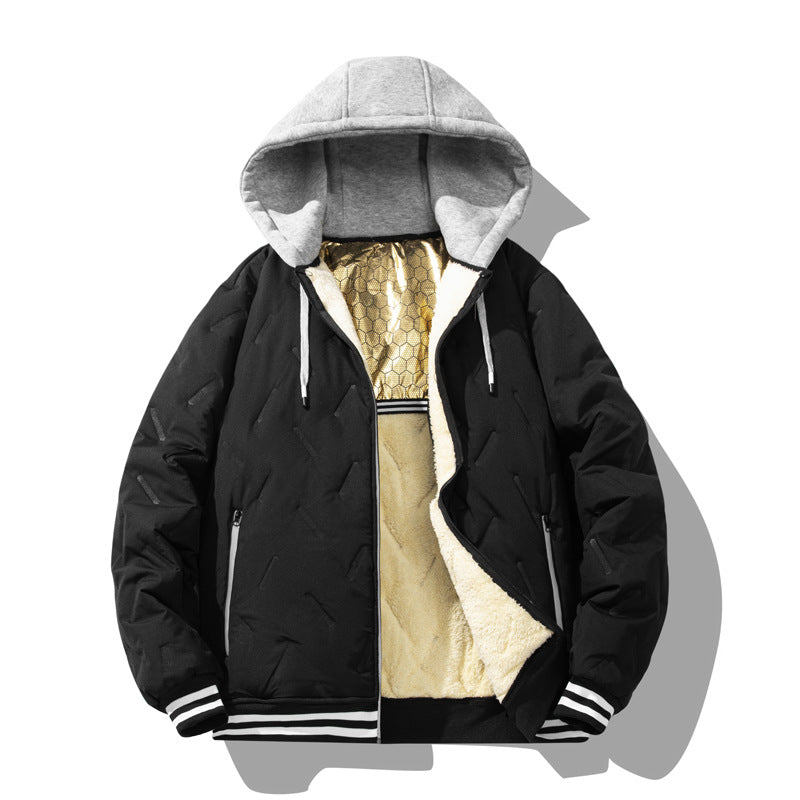Herren Urbanjacke Warm Gefüttert Hochkragen Winter