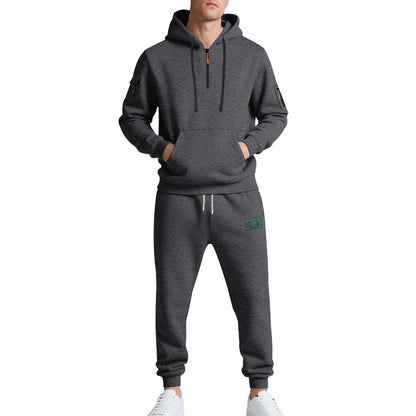 Herren Sportset Kapuzenpullover Mit Taschen Elastisch
