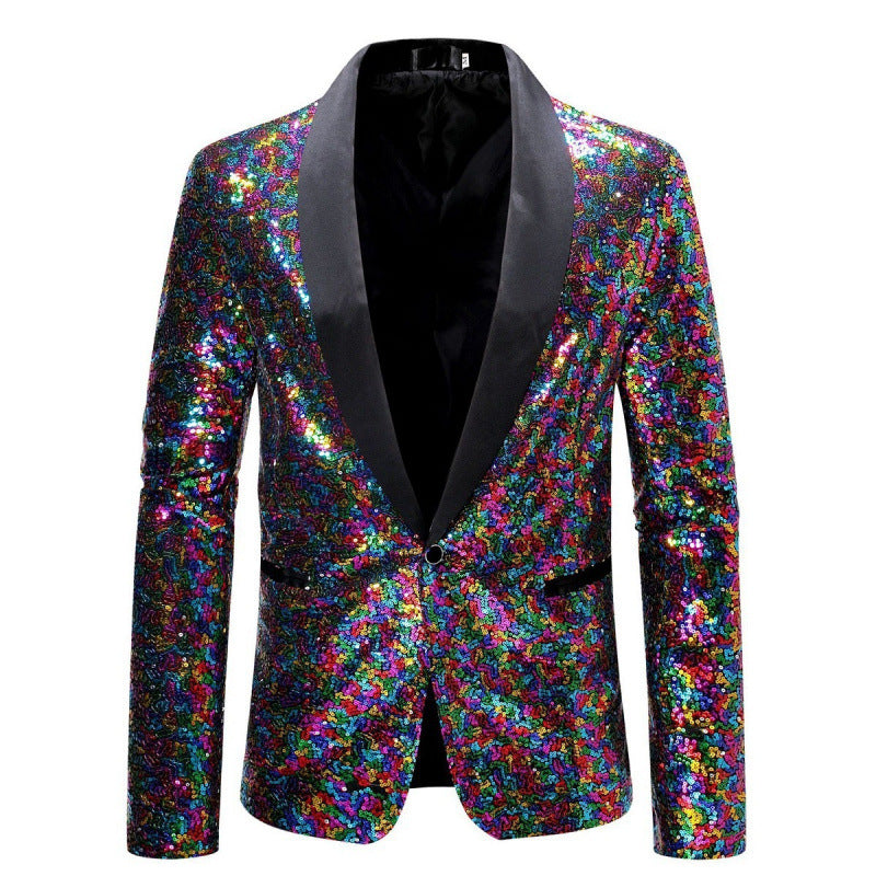 Herren Funktionsjacke Glitzer Pailletten Winterjacke