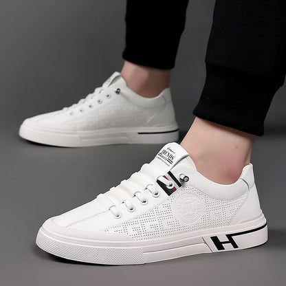 Damen Sneaker Atmungsaktiv Leder Rutschfest Moderne Schuhe