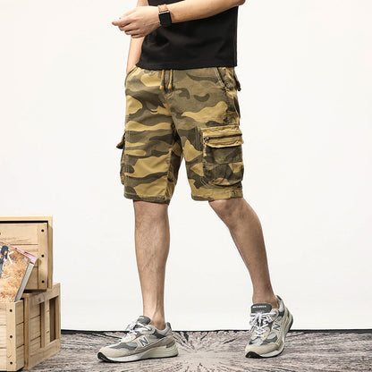 Herren Cargoshorts Camouflage Freizeit Shorts Bequem Verstellbar