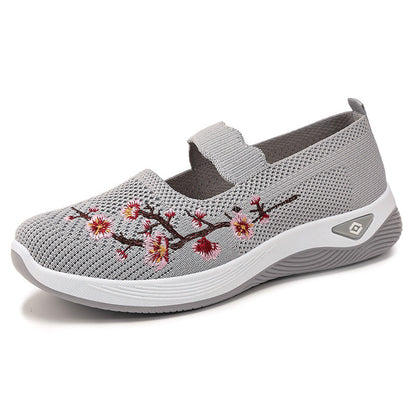 Damen Slip-On Schuhe Atmungsaktiv Modisch Bequem