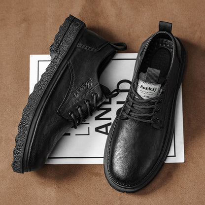 Damen Schnürschuhe Robust Leder Rutschfest