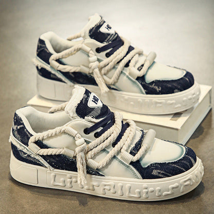 Damen Sneaker Bequem Modisch Schnürsenkel Schuhe