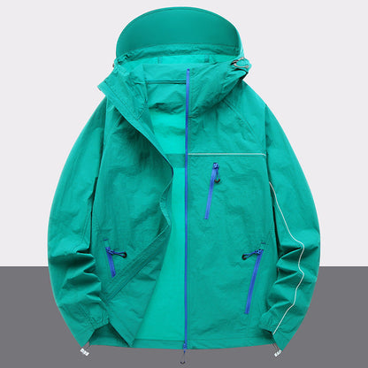Herren Outdoor-Jacke wasserabweisend mit Reißverschlusstaschen