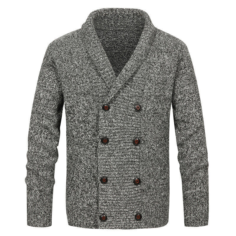 Herren Strickjacke Modern Schalkragen Dekorativ