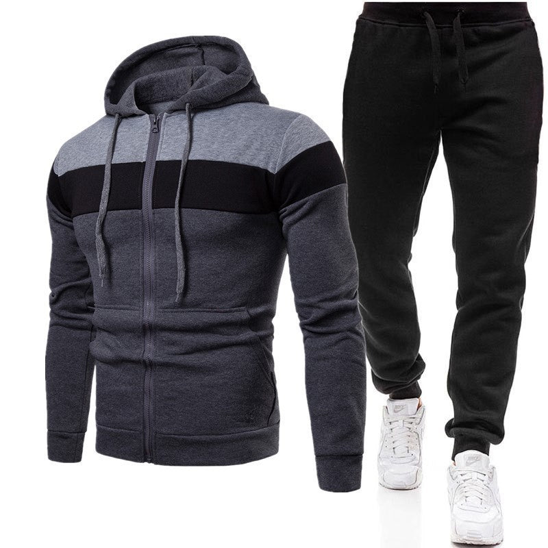 Herren Sportjacke Set Sweatjacke Jogginghose Bequem Elastisch