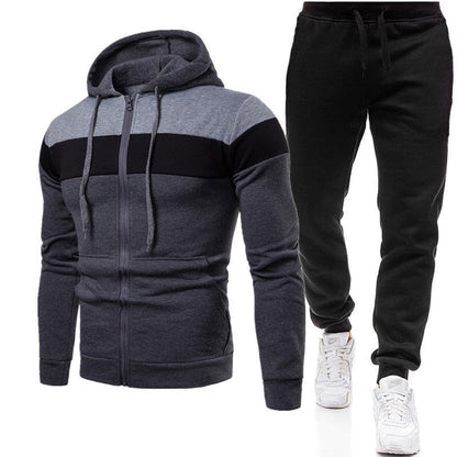 Herren Sportjacke Set Sweatjacke Jogginghose Bequem Elastisch