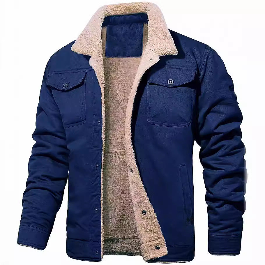 Herren Arbeitsjacke Gefüttert Warm mit Fleecefutter