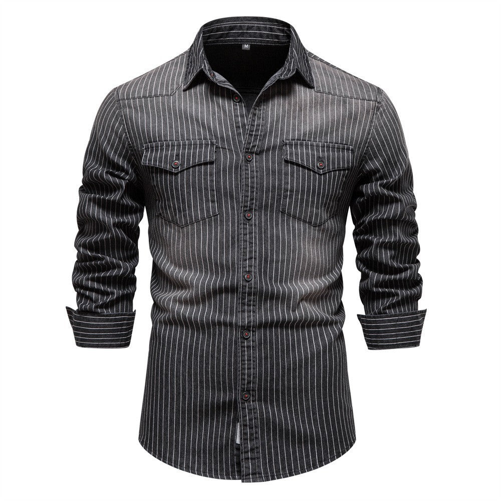 Herren Karohemd Slim Fit Modern mit Brusttasche
