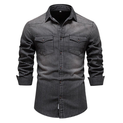 Herren Karohemd Slim Fit Modern mit Brusttasche