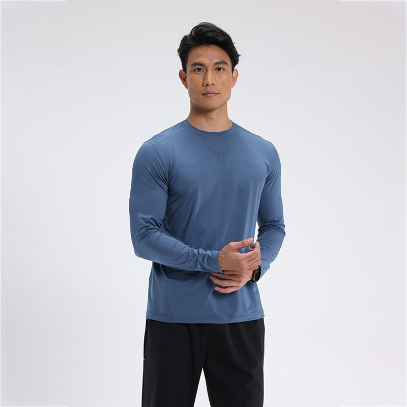Herren Trainingsshirt Atmungsaktiv Langarm Sport