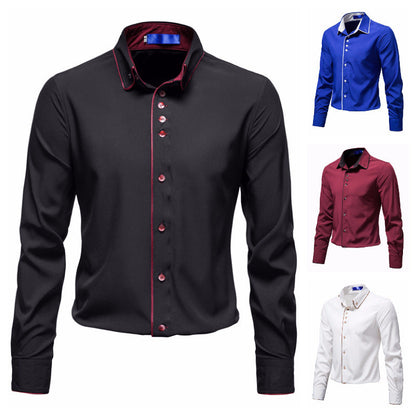 Herren Hemd Elegantes Design mit Kontrast