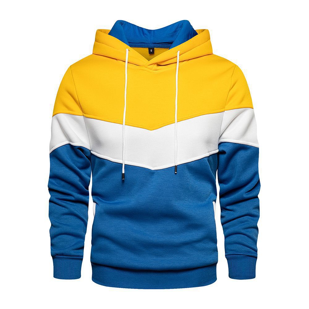 Herren Kapuzenpullover Modern mit Taschen und Farbblock