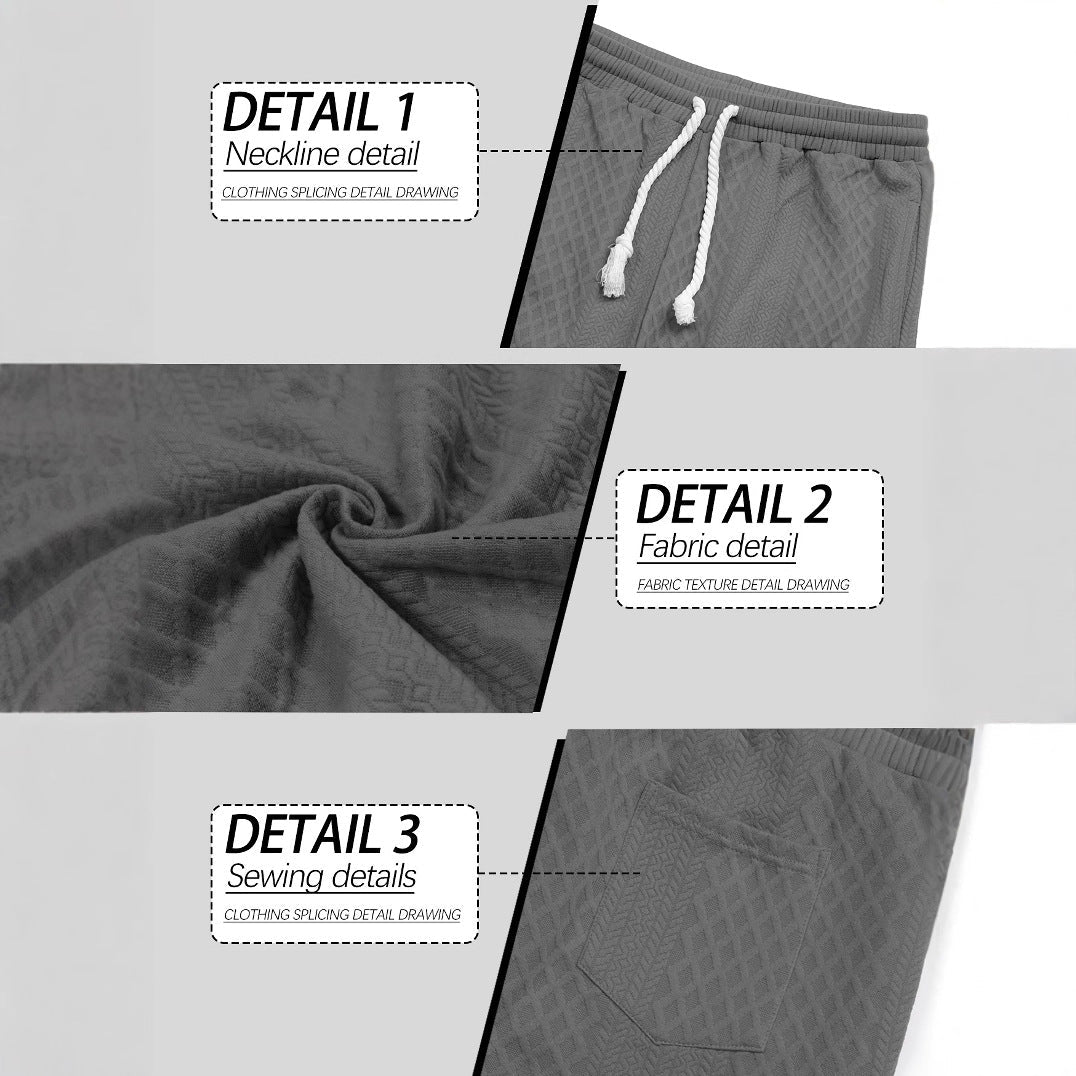 Herren Strickanzug Eleganter Kragen Modern