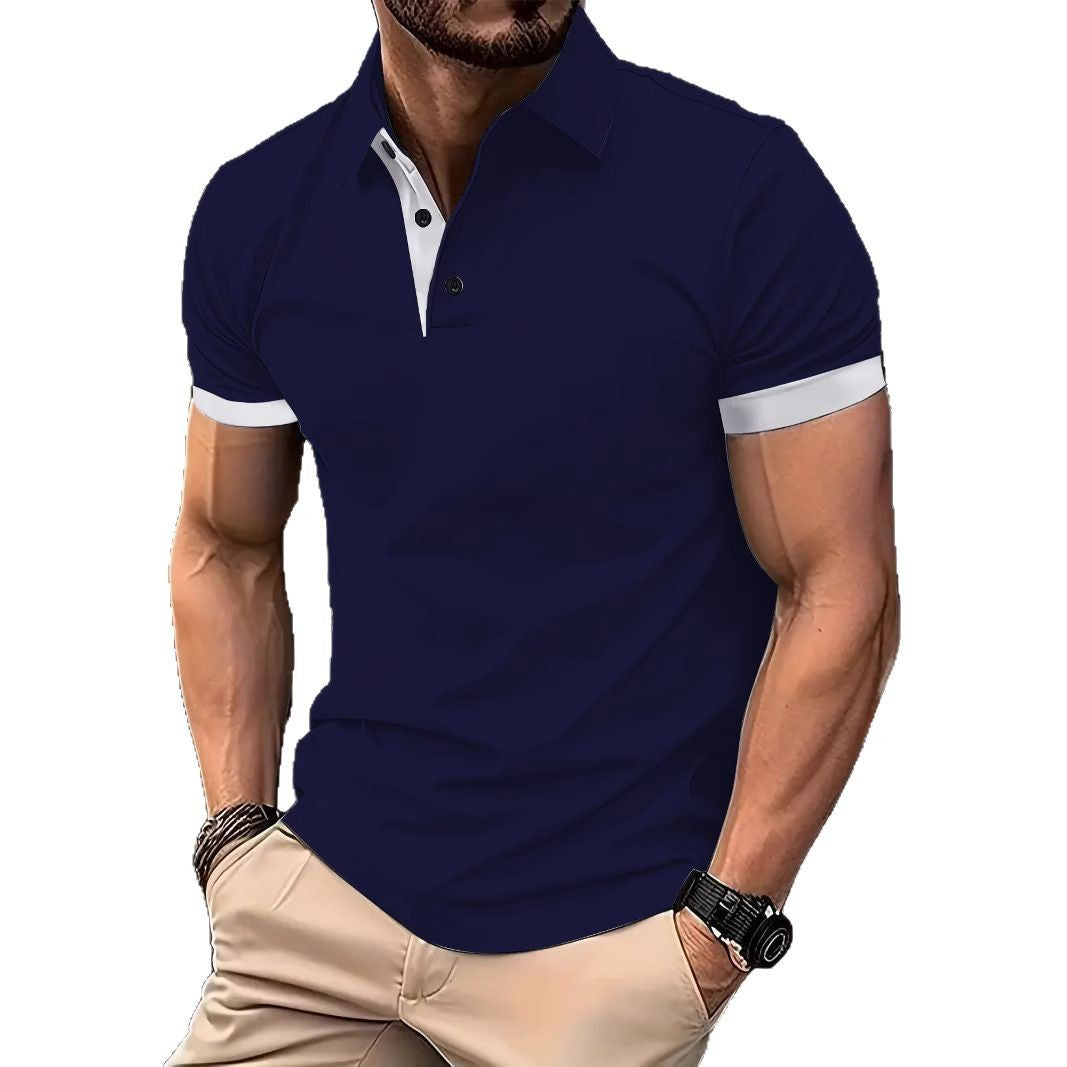 Herren Poloshirt Modern mit Kontraststreifen