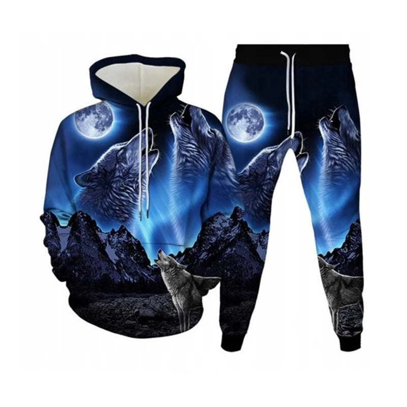 Herren Sportset Kapuzenpullover Jogginghose Modern Grafik