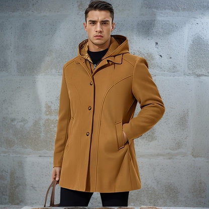 Herren Parka Modern mit Kapuze Wasserabweisend