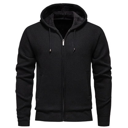 Herren Kapuzenjacke Modern Style Softshell Schwarz