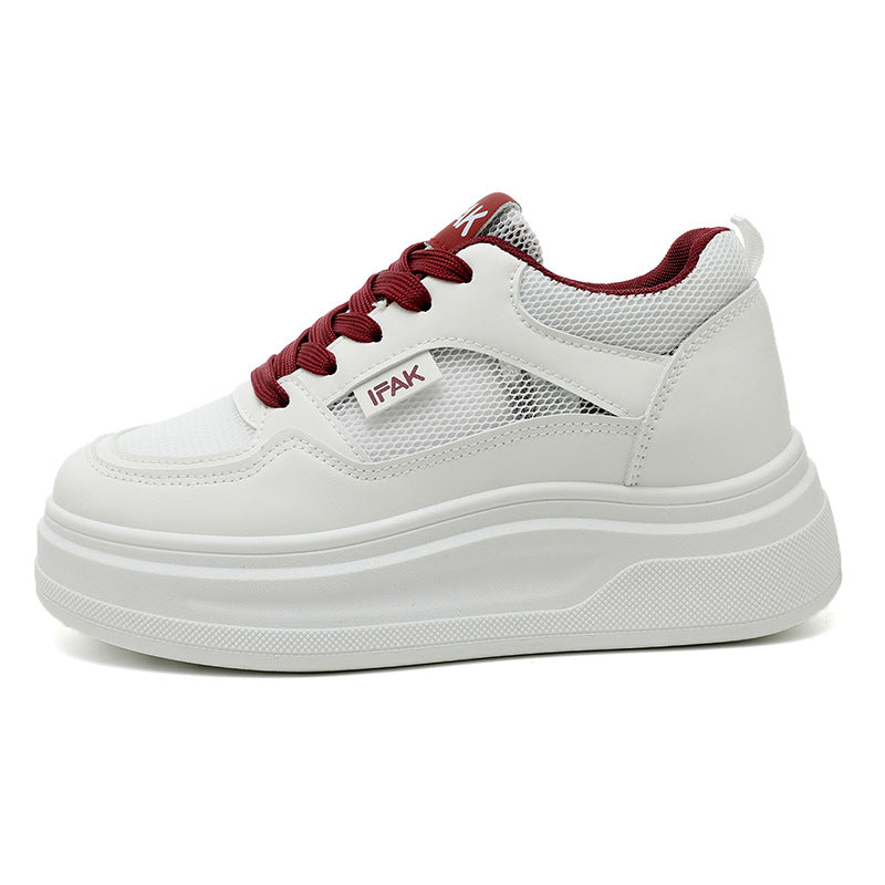 Damen Sneaker Plateau Schuhe Atmungsaktiv Modisch Höher
