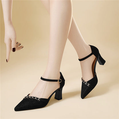Damen Slingback Pumps Elegante Glitzer Schuhe