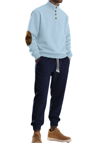 Herren Strickanzug Modern mit Kragen Warm