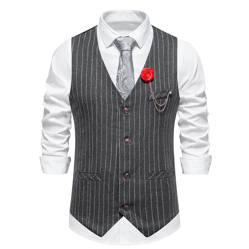 Herren Weste Slim Fit Hahnentrittmuster Elegant Modern