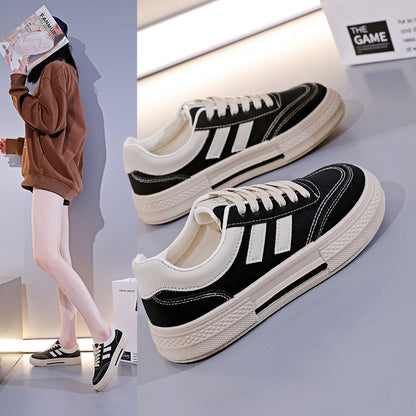 Damen Sneaker Sportlich Bequem Laufsohle Weiß - BerlinGlamour